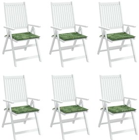 Almofadões p/ cadeira 6pcs 40x40x4cm tecido padrão folhas