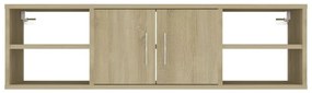 Estante de parede 102x30x29cm derivados madeira carvalho sonoma