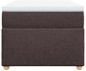 Cama com molas/colchão 90x190 cm tecido castanho-escuro
