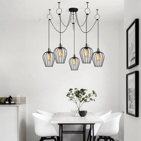 Candeeiro Tel – Preto – Diâmetro 120 cm, Altura 130 cm