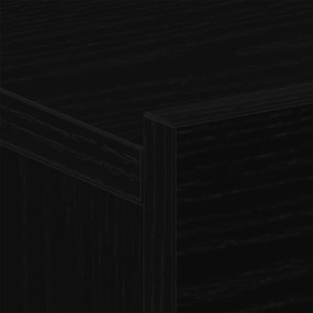 Cabeceira de Cama vidaXL Preta de Carvalho 40x30x30 cm em Madeira Comp