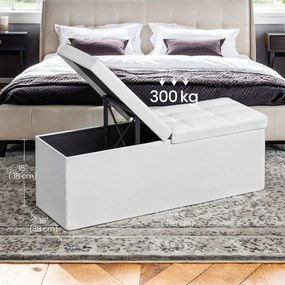 Banco com espaço de arrumação 38 x 110 x 38 cm branco