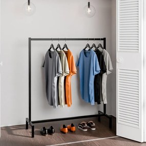 Cabideiro Melva em metal 120 x 38 x 120 cm Preto