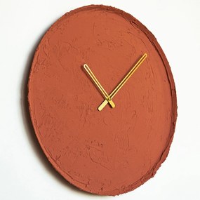 Relógio de Parede Decorativo Aps111 – Vermelho Telha – 49 x 49 cm