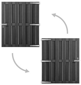 Portão de jardim 100x112 cm WPC cinzento