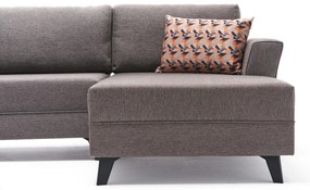 Sofá-Cama de Canto Eris – Castanho – 300 x 78 x 202 cm