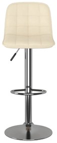 Bancos de bar 2 pcs tecido cor creme
