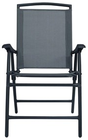 Conjunto bistrô 3 pcs aço cinzento