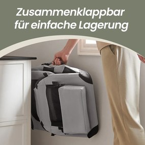 Bolsa dobrável de transporte para cães 60 x 42 x 42 cm cinzento