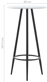 Mesa de bar 60x107,5 cm MDF branco
