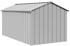 Casota para cães com telhado 114x202x101 cm aço galvanizado