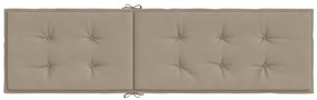 Almofadão cadeira de terraço (75+105)x50x4 cm cinza-acastanhado