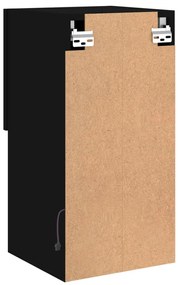Móvel de TV c/ luzes LED 30,5x30x60 cm preto