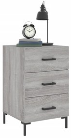 Mesa de cabeceira 40x40x66 cm derivados madeira cinzento sonoma