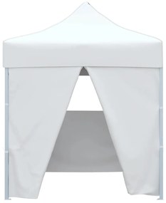 Tenda dobrável profissional festas 4 paredes 2x2m aço branco