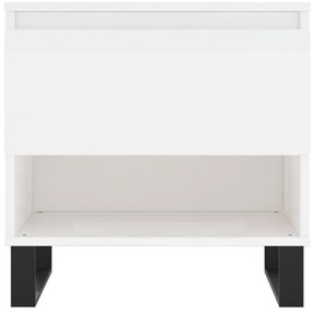 Mesas de centro 2pcs 50x46x50cm deriv. madeira branco brilhante