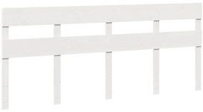 Cama sem colchão 180x200 cm madeira de pinho maciça branco