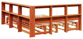 Cama com estante sem colchão 140x190 cm pinho maciço