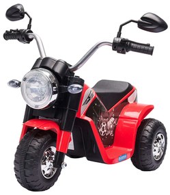 HOMCOM Mota Elétrica Infantil com 3 Rodas Triciclo a Bateria 6V para Crianças de 18-36 Meses com Farol Buzina 72x57x56cm