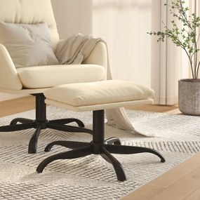vidaXL Apoio de pés 60x60x36 cm tecido cor creme