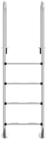 Escada de piscina 54x38x184,5 cm 304 aço inoxidável