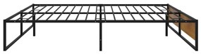 Estrutura de cama 200x200 cm metal preto