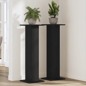 Suporte para Plantas vidaXL 2 pcs Carvalho Preto 30x30x95 cm Madeira C