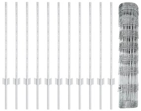 Postes de Cerca vidaXL 11 pcs U-Channel 80 cm Aço Galvanizado, Cerca d