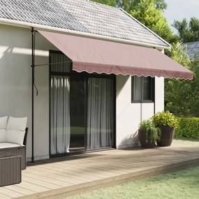 vidaXL Tecido substituição para sanefa de toldo 4 m riscas castanho