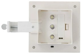 Candeeiro de exterior solar LED 12 pcs branco quadrado 12 cm