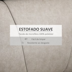 Poltrona Relax Reclinável até 135º com Apoio para os Pés Encosto Alto 78x96x102 cm Cinza