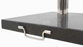Base de guarda-sol quadrada granito 28,5 kg preto