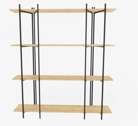 Estante Moss – Carvalho Preto – 160x180x29,6 cm