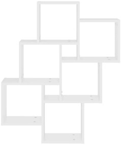 Estante de parede cúbica 78x15x93cm derivados de madeira branco