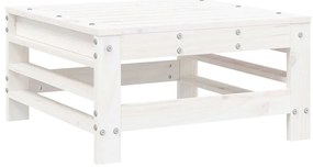 6 pcs conjunto lounge de jardim pinho maciço branco