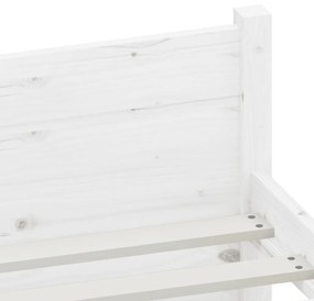 Estrutura cama pequena solteiro 75x190 cm madeira maciça branco