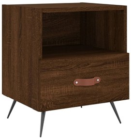 Mesa de cabeceira 2 pcs derivados de madeira carvalho castanho
