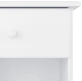 Mesa de cabeceira ALTA 41x35x41 cm pinho maciço branco