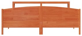 Cama sem colchão 180x200 cm pinho maciço castanho-mel