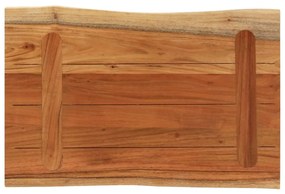 Tampo de mesa retangular borda viva 50x40x3,8 cm acácia maciça