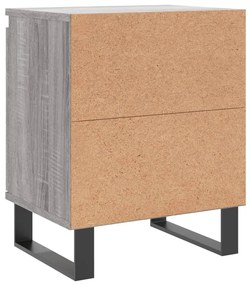 Mesas cabeceira 2pcs 40x30x50 cm derivados madeira cinza sonoma