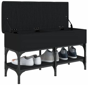 Banco sapateira 82x32x45 cm derivados de madeira preto