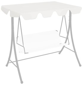 Toldo suplente baloiço jardim 188/168x145/110 cm branco