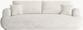 Sofá-cama em bouclé com arrumação Ella (3 lugares), L 253 cm