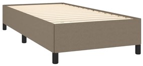 Estrutura de cama 90x190 cm tecido cinza-acastanhado