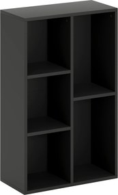 HOMCOM Estante de arrumação com 5 compartimentos, para sala quarto escritório, 50x24x80cm, preto | Aosom Portugal
