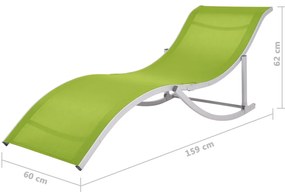 Espreguiçadeiras dobráveis 2 pcs textilene verde
