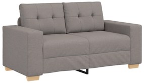 Conjunto de Sofá de 3 Peças com Almofadas em Tecido Taupe