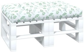 Almofadão para sofá de paletes 120x80x12cm tecido padrão folhas