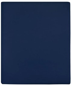 vidaXL Lençóis ajustáveis 2 pcs 180x200 cm algodão jersey azul marinho